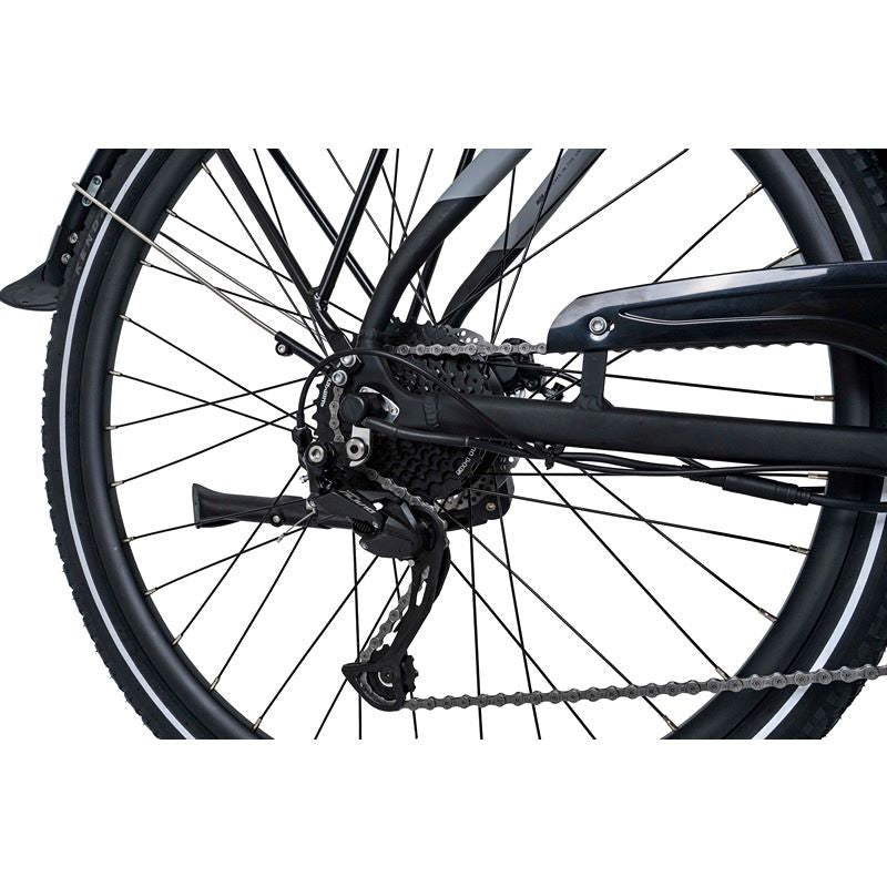 Dawes Spire 2.0 Low Step Electric Hybrid Bike Rear Cassette