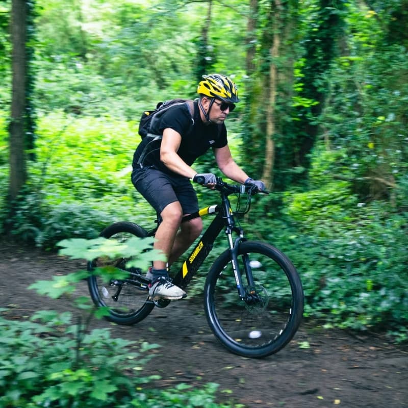 Mark2 Scrambler Hardtail Electric Mountain Bike in Woods