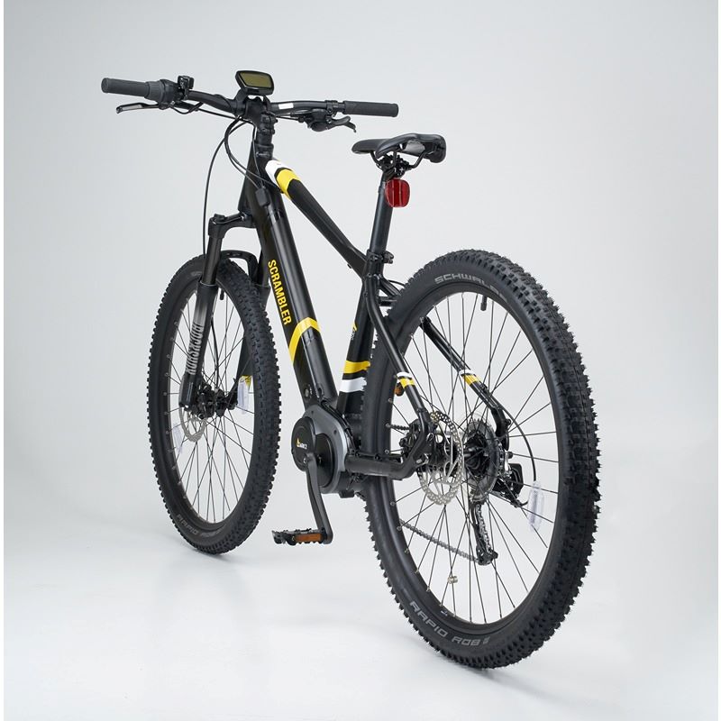 Mark2 Scrambler CL Hardtail Electric Mountain Bike Black Rear View